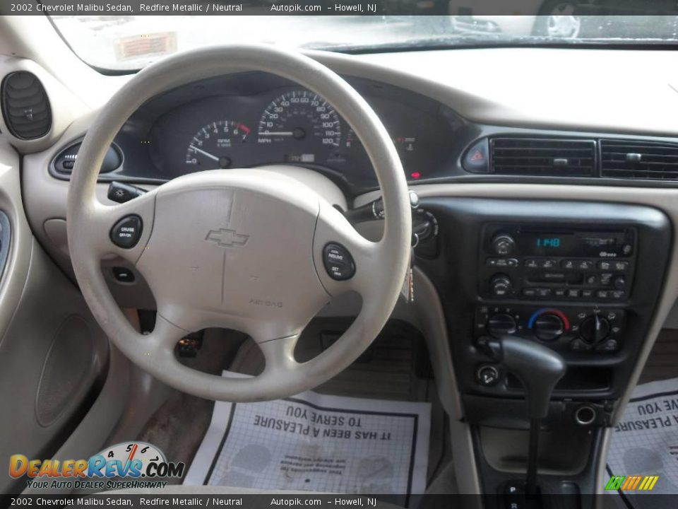 2002 Chevrolet Malibu Sedan Redfire Metallic / Neutral Photo #13