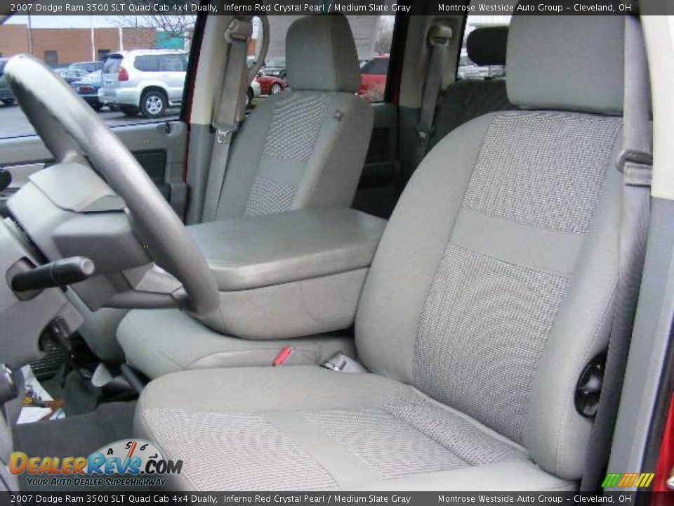 2007 Dodge Ram 3500 SLT Quad Cab 4x4 Dually Inferno Red Crystal Pearl / Medium Slate Gray Photo #9