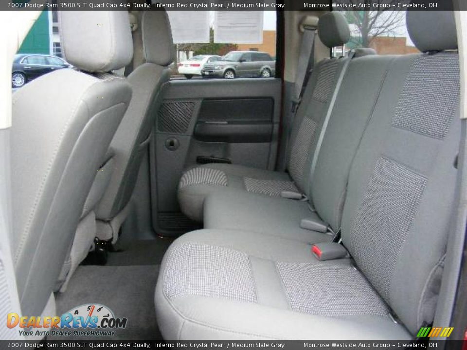 2007 Dodge Ram 3500 SLT Quad Cab 4x4 Dually Inferno Red Crystal Pearl / Medium Slate Gray Photo #11