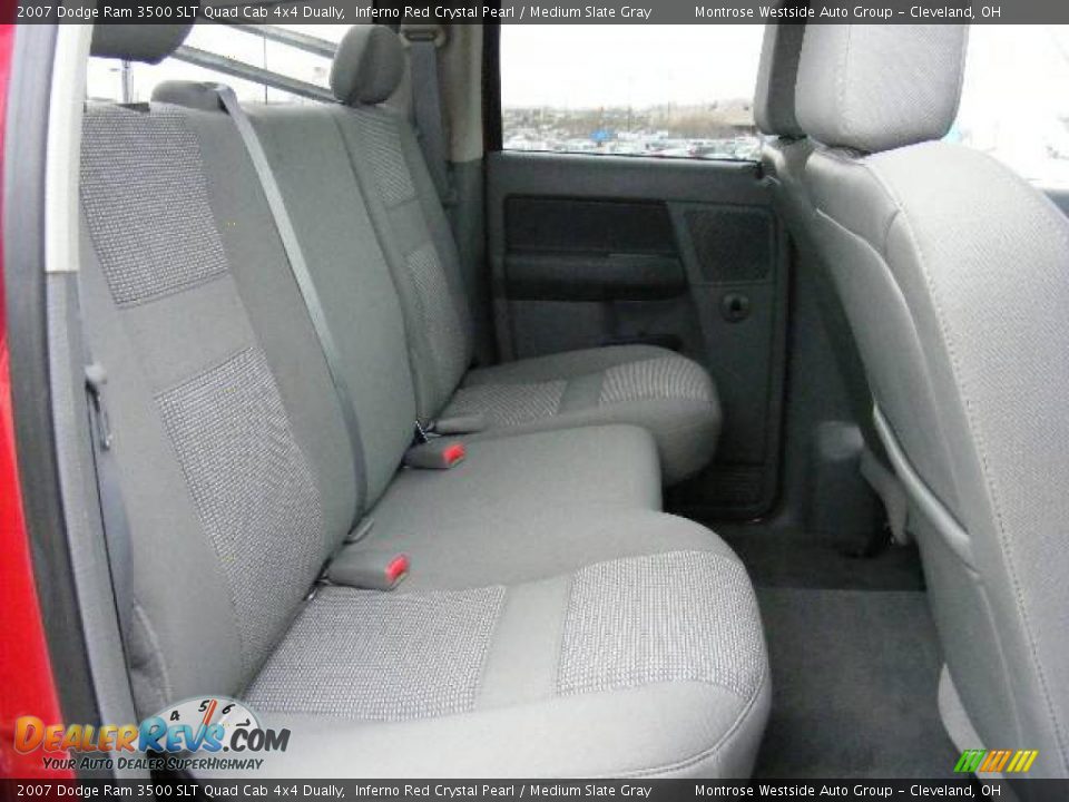 2007 Dodge Ram 3500 SLT Quad Cab 4x4 Dually Inferno Red Crystal Pearl / Medium Slate Gray Photo #12