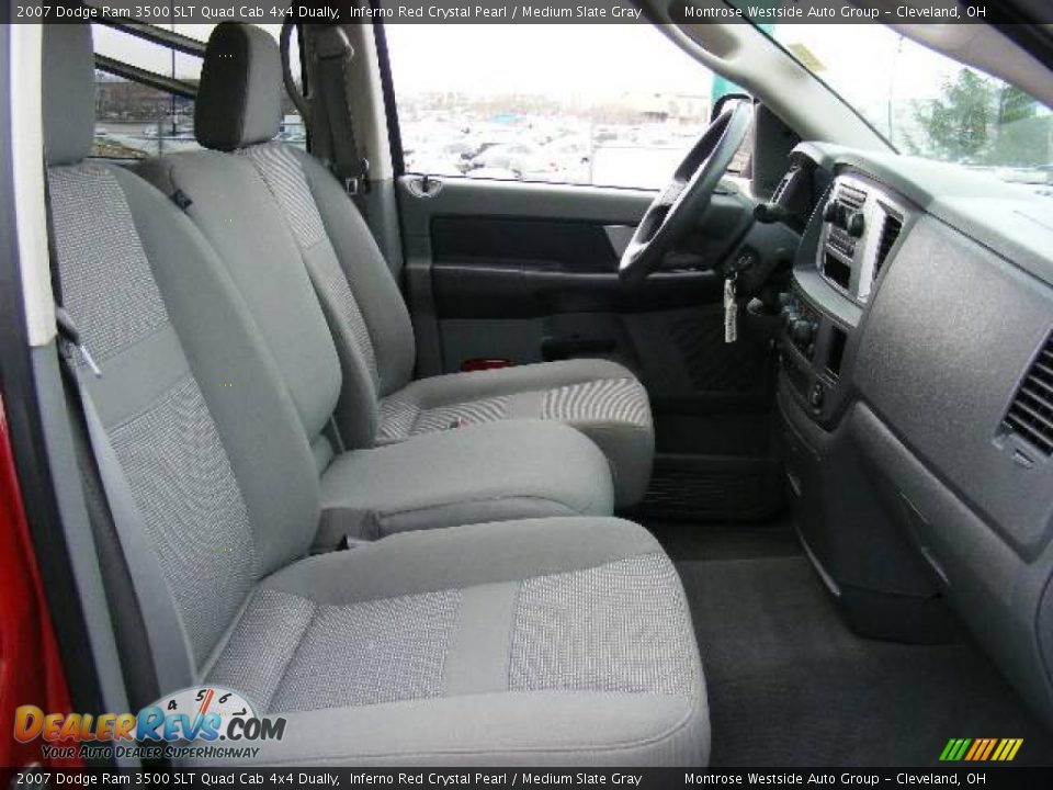 2007 Dodge Ram 3500 SLT Quad Cab 4x4 Dually Inferno Red Crystal Pearl / Medium Slate Gray Photo #13