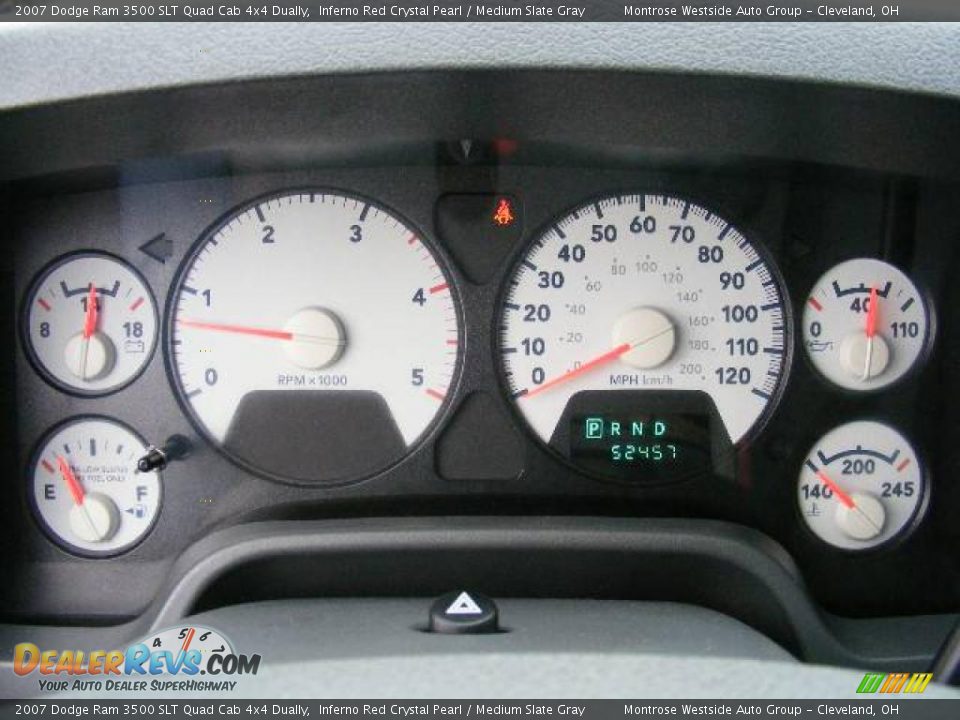 2007 Dodge Ram 3500 SLT Quad Cab 4x4 Dually Inferno Red Crystal Pearl / Medium Slate Gray Photo #17