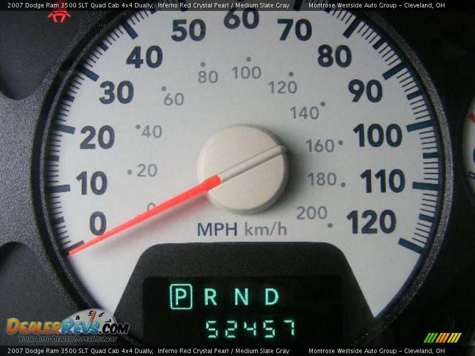2007 Dodge Ram 3500 SLT Quad Cab 4x4 Dually Inferno Red Crystal Pearl / Medium Slate Gray Photo #18