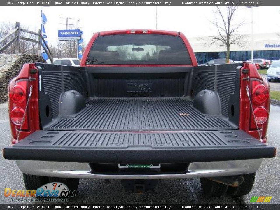 2007 Dodge Ram 3500 SLT Quad Cab 4x4 Dually Inferno Red Crystal Pearl / Medium Slate Gray Photo #24