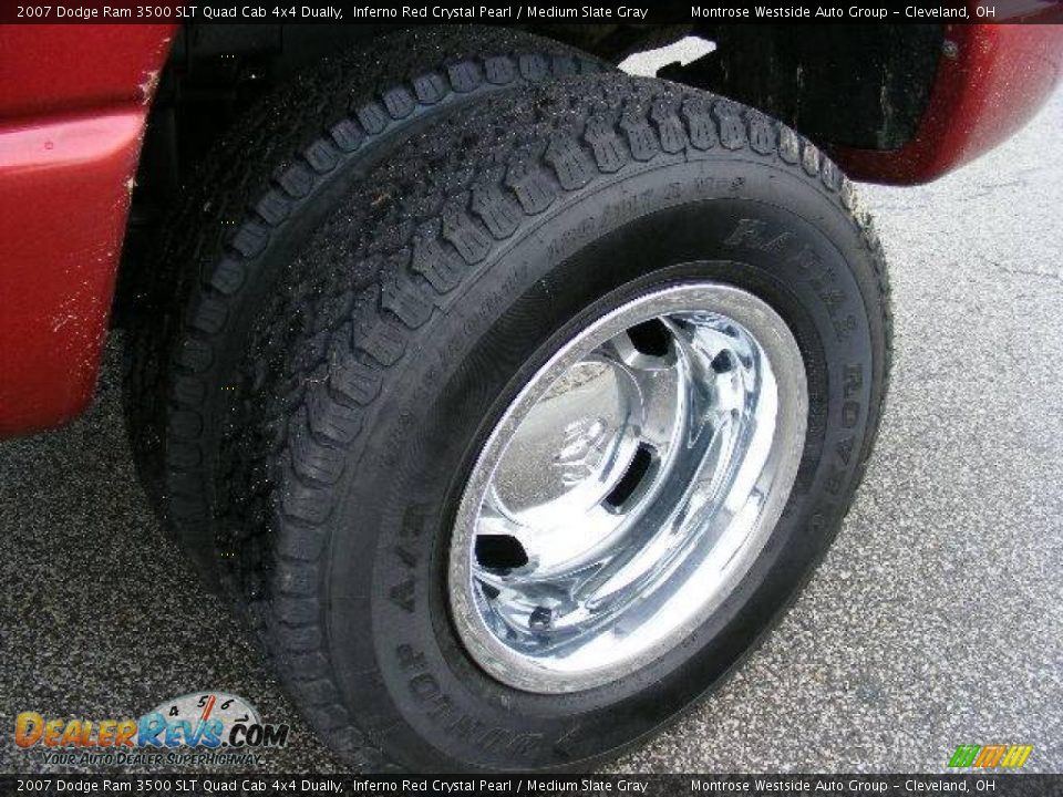 2007 Dodge Ram 3500 SLT Quad Cab 4x4 Dually Inferno Red Crystal Pearl / Medium Slate Gray Photo #26