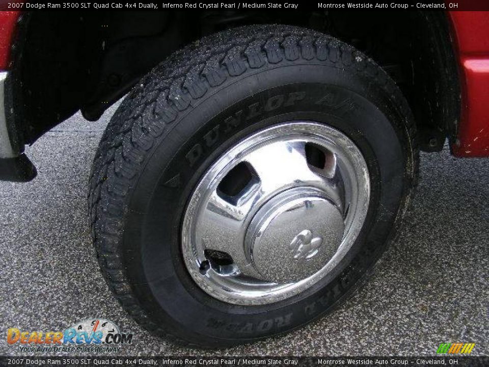 2007 Dodge Ram 3500 SLT Quad Cab 4x4 Dually Inferno Red Crystal Pearl / Medium Slate Gray Photo #27