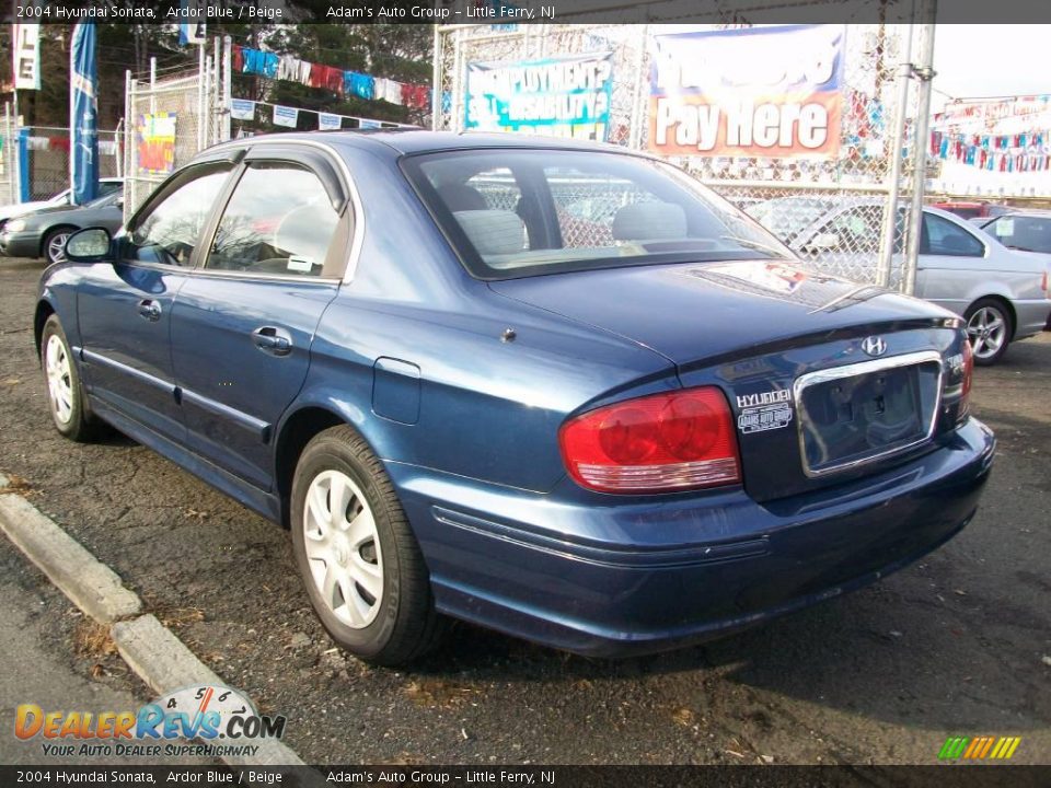 2004 Hyundai Sonata Ardor Blue / Beige Photo #5