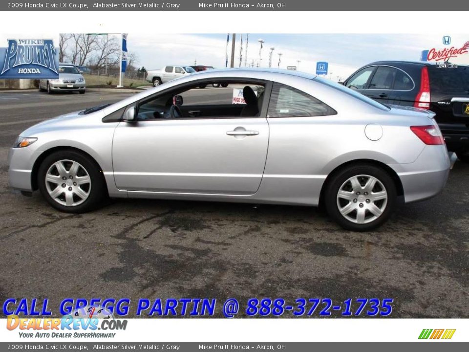 2009 Honda Civic LX Coupe Alabaster Silver Metallic / Gray Photo #1