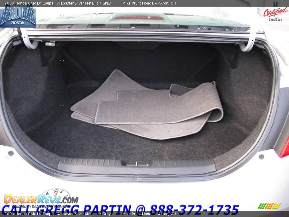 2009 Honda Civic LX Coupe Alabaster Silver Metallic / Gray Photo #9