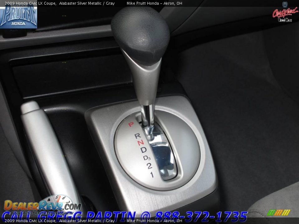 2009 Honda Civic LX Coupe Alabaster Silver Metallic / Gray Photo #22