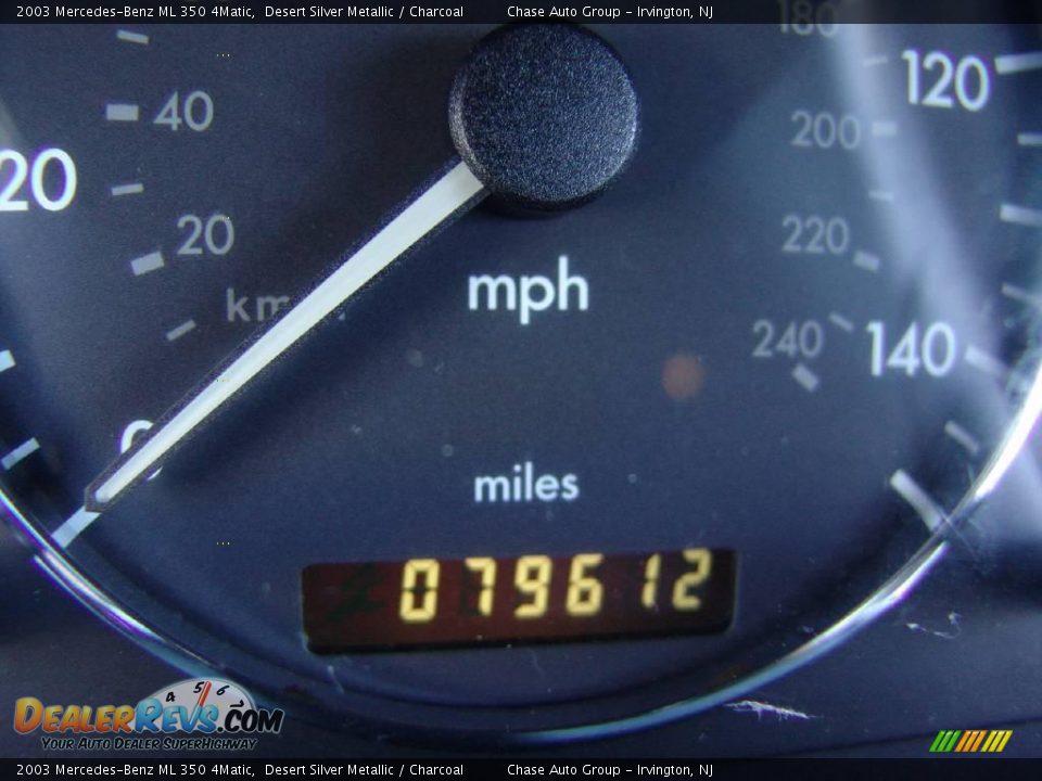 2003 Mercedes-Benz ML 350 4Matic Desert Silver Metallic / Charcoal Photo #27