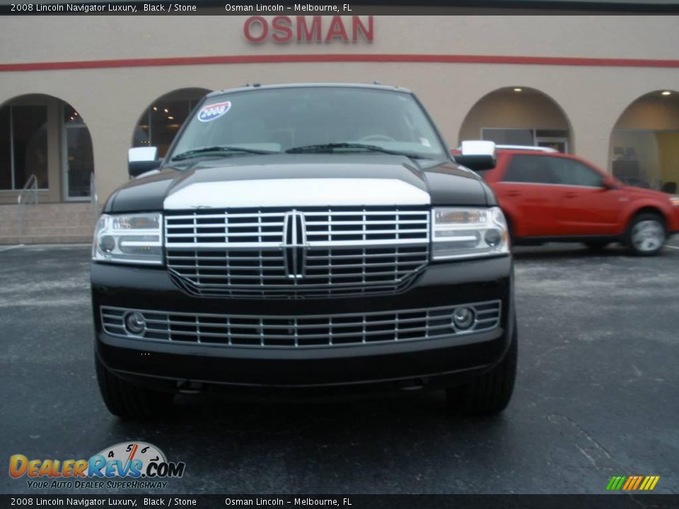 2008 Lincoln Navigator Luxury Black / Stone Photo #2