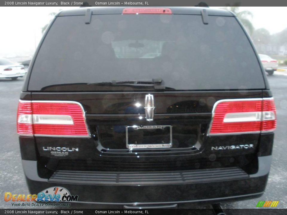 2008 Lincoln Navigator Luxury Black / Stone Photo #4