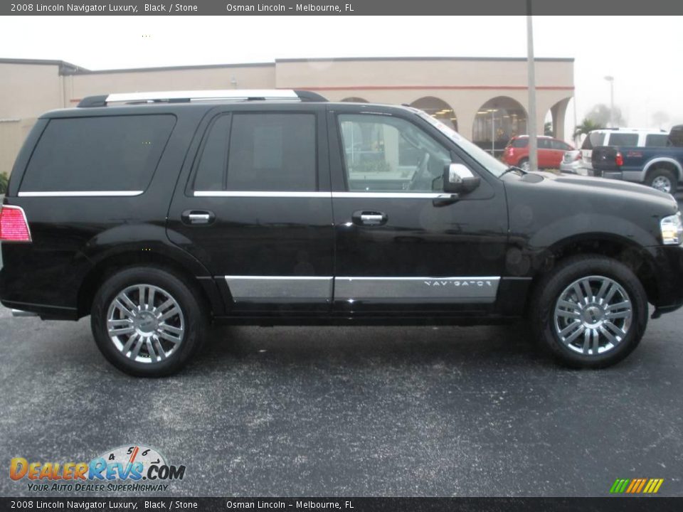 2008 Lincoln Navigator Luxury Black / Stone Photo #5