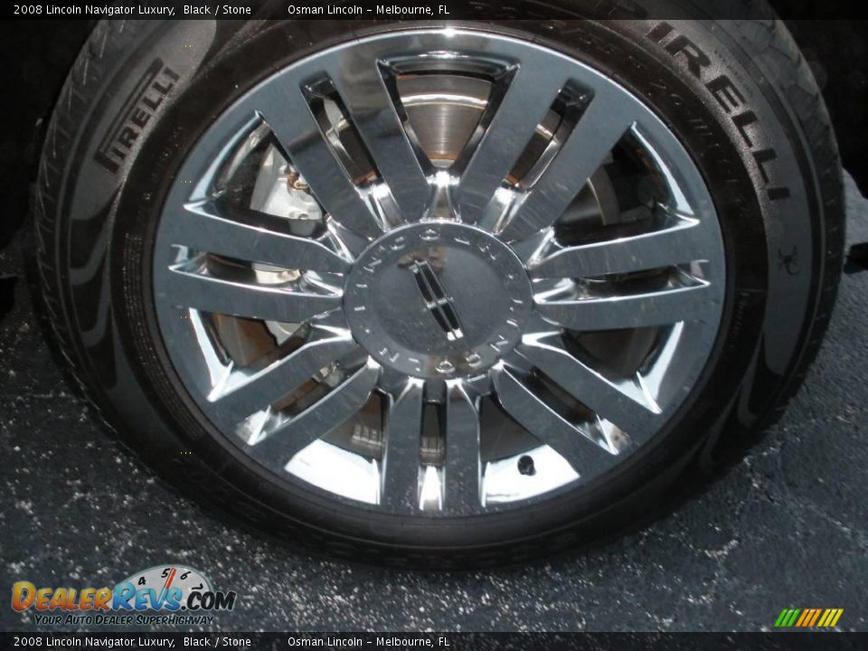 2008 Lincoln Navigator Luxury Black / Stone Photo #6
