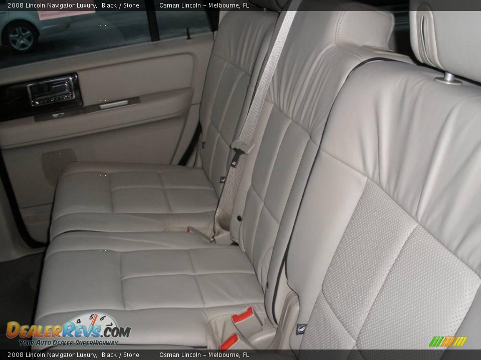2008 Lincoln Navigator Luxury Black / Stone Photo #14