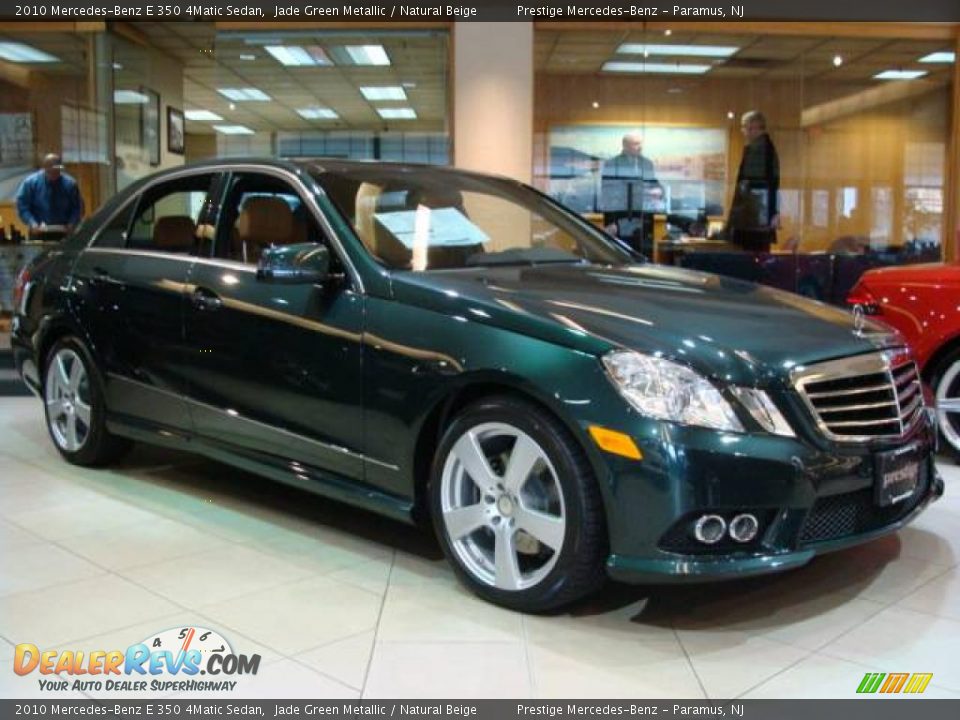 2010 Mercedes-Benz E 350 4Matic Sedan Jade Green Metallic / Natural Beige Photo #1