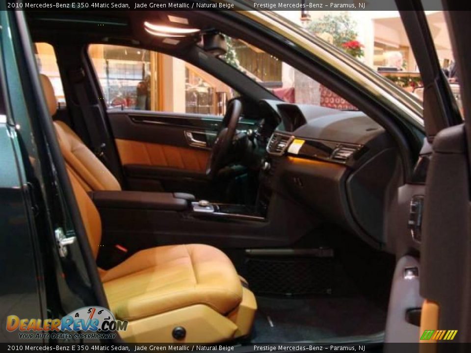 2010 Mercedes-Benz E 350 4Matic Sedan Jade Green Metallic / Natural Beige Photo #9