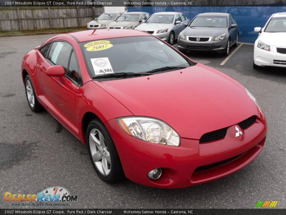 2007 Mitsubishi Eclipse GT Coupe Pure Red / Dark Charcoal Photo #5