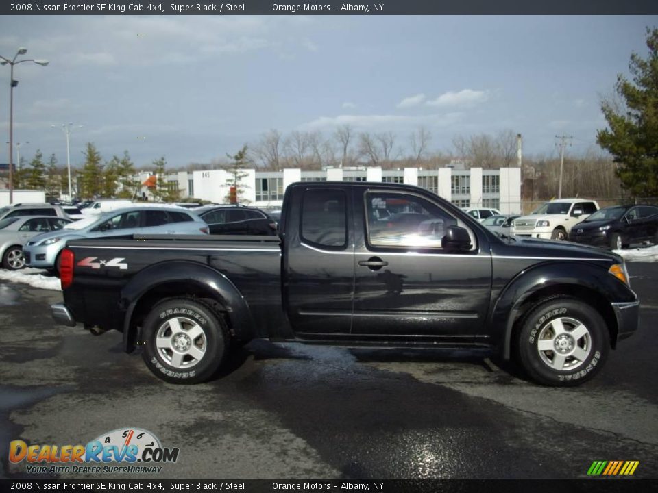 2008 Nissan Frontier SE King Cab 4x4 Super Black / Steel Photo #3