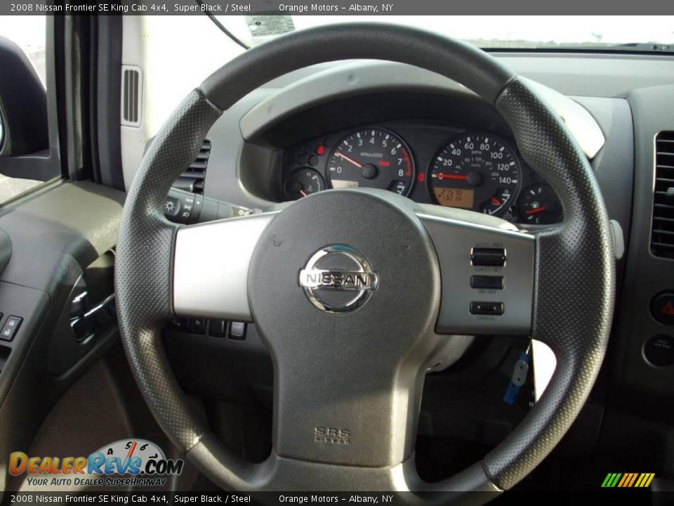 2008 Nissan Frontier SE King Cab 4x4 Super Black / Steel Photo #10