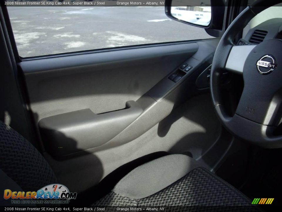 2008 Nissan Frontier SE King Cab 4x4 Super Black / Steel Photo #11