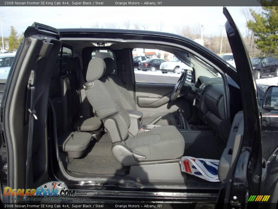 2008 Nissan Frontier SE King Cab 4x4 Super Black / Steel Photo #13