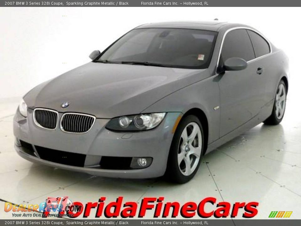 2007 BMW 3 Series 328i Coupe Sparkling Graphite Metallic / Black Photo #1