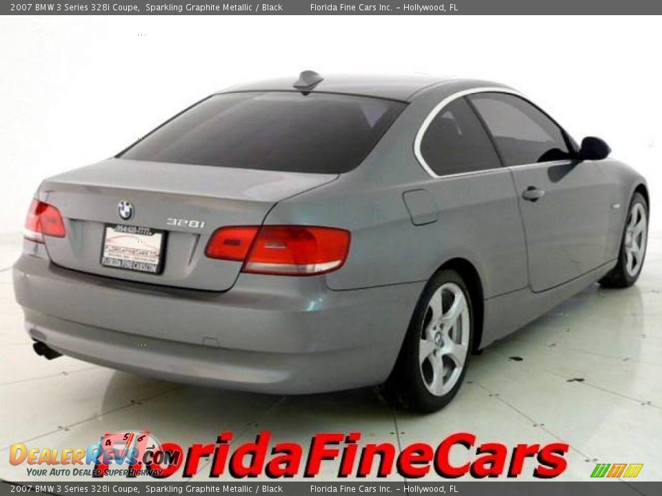2007 BMW 3 Series 328i Coupe Sparkling Graphite Metallic / Black Photo #2