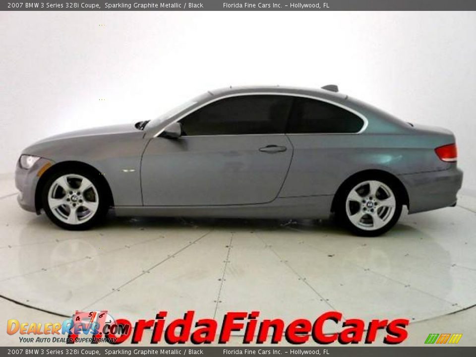 2007 BMW 3 Series 328i Coupe Sparkling Graphite Metallic / Black Photo #3
