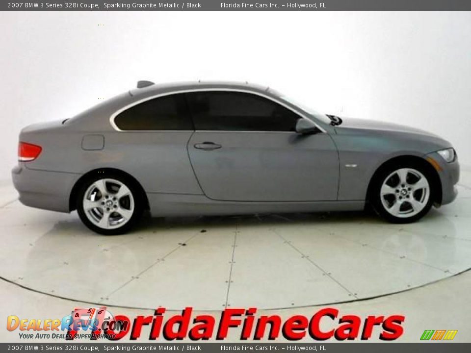 2007 BMW 3 Series 328i Coupe Sparkling Graphite Metallic / Black Photo #4