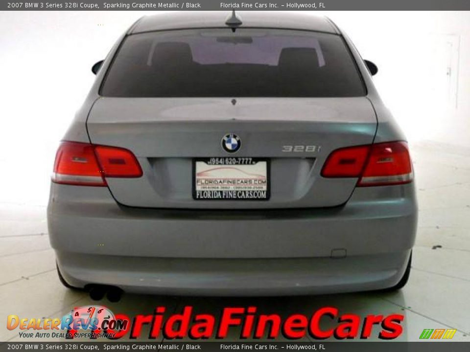 2007 BMW 3 Series 328i Coupe Sparkling Graphite Metallic / Black Photo #6