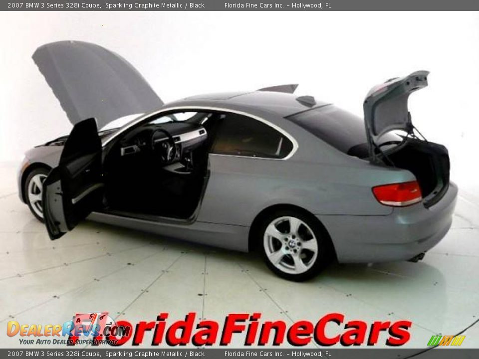 2007 BMW 3 Series 328i Coupe Sparkling Graphite Metallic / Black Photo #8