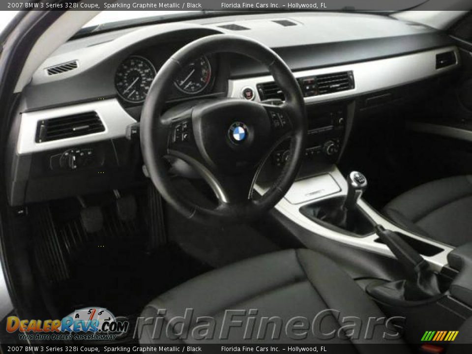 2007 BMW 3 Series 328i Coupe Sparkling Graphite Metallic / Black Photo #11