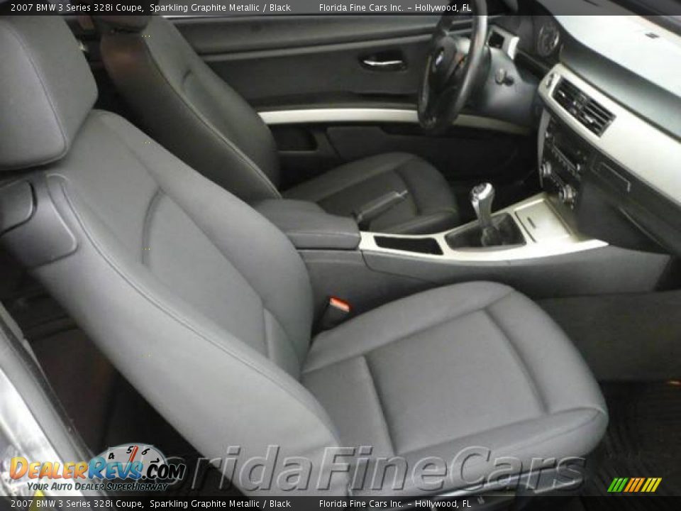 2007 BMW 3 Series 328i Coupe Sparkling Graphite Metallic / Black Photo #12