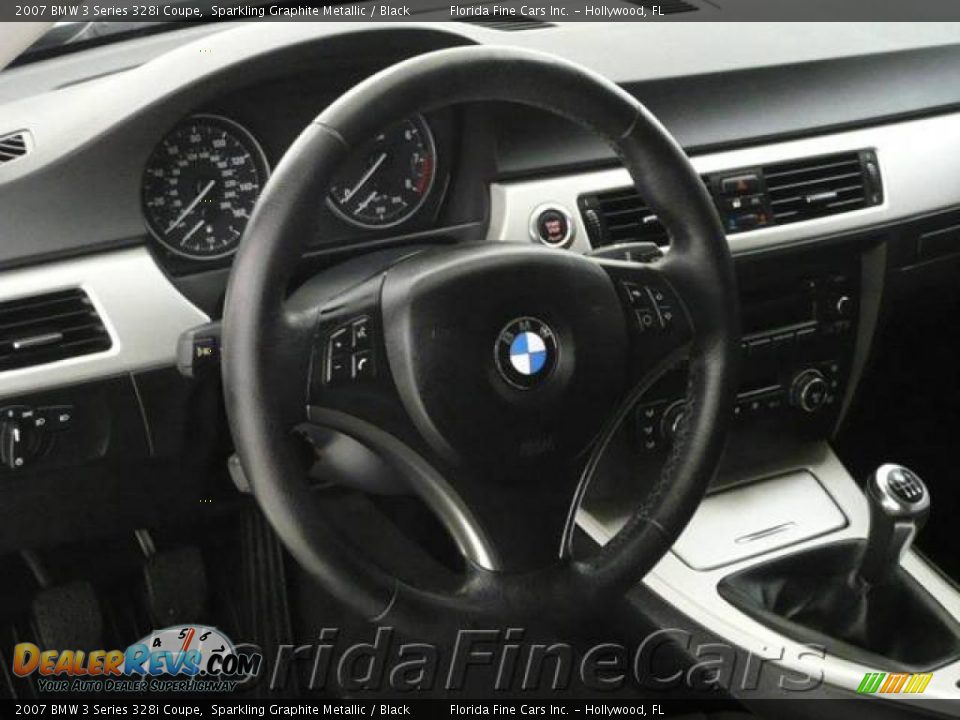 2007 BMW 3 Series 328i Coupe Sparkling Graphite Metallic / Black Photo #15