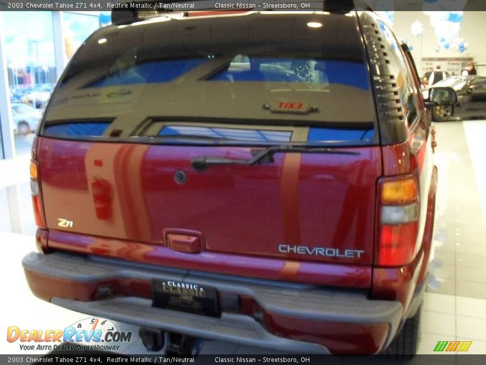 2003 Chevrolet Tahoe Z71 4x4 Redfire Metallic / Tan/Neutral Photo #6