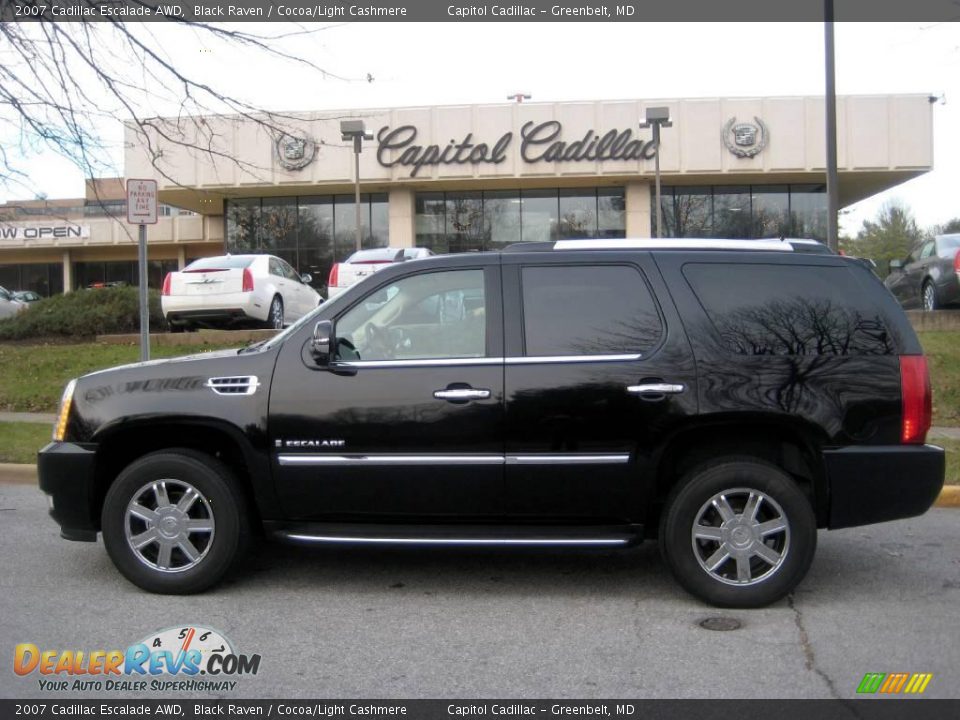 2007 Cadillac Escalade AWD Black Raven / Cocoa/Light Cashmere Photo #1