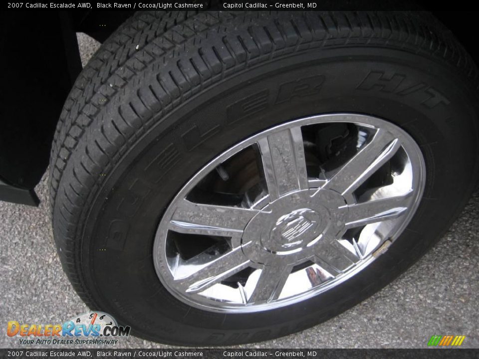 2007 Cadillac Escalade AWD Black Raven / Cocoa/Light Cashmere Photo #9