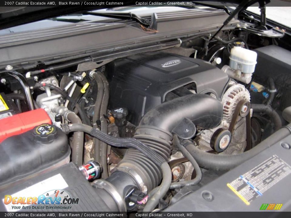 2007 Cadillac Escalade AWD Black Raven / Cocoa/Light Cashmere Photo #10
