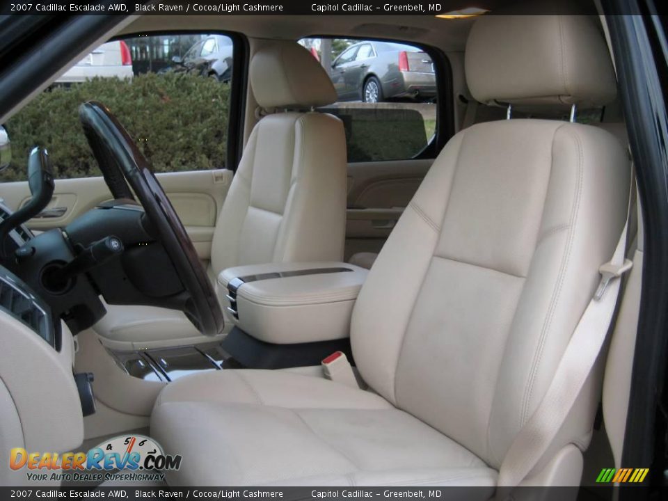 2007 Cadillac Escalade AWD Black Raven / Cocoa/Light Cashmere Photo #11