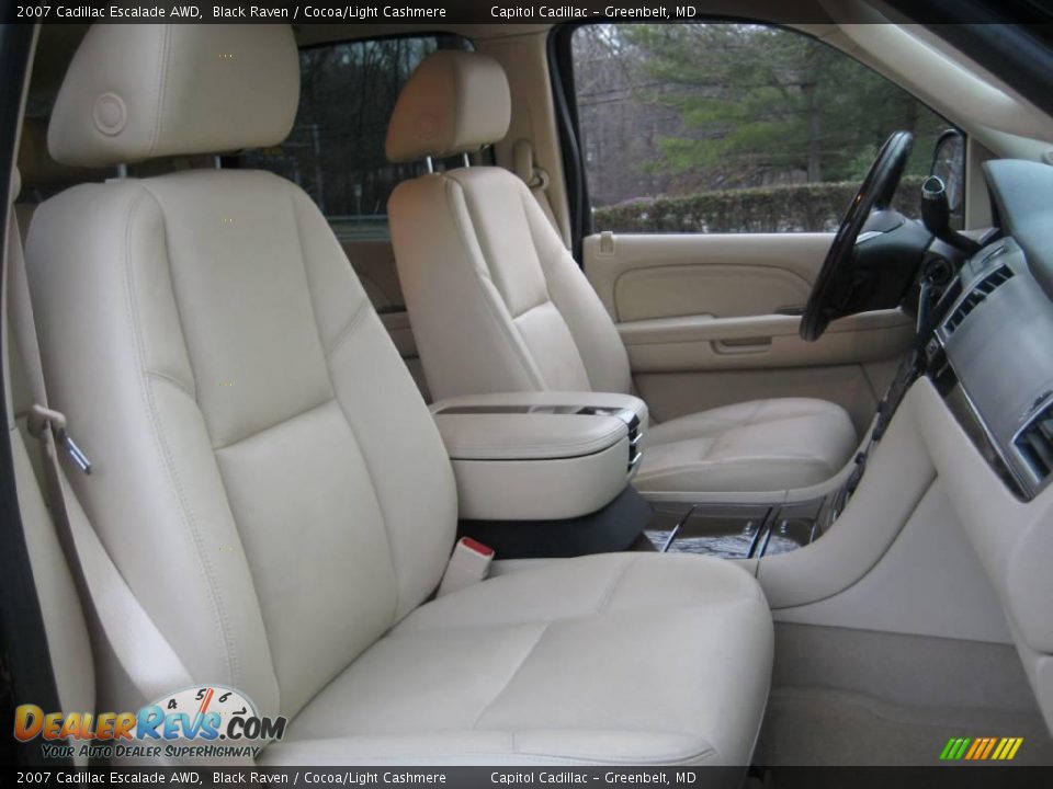 2007 Cadillac Escalade AWD Black Raven / Cocoa/Light Cashmere Photo #12