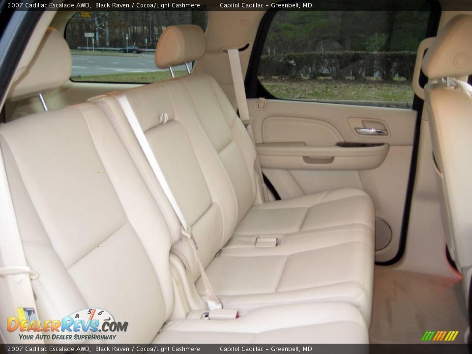2007 Cadillac Escalade AWD Black Raven / Cocoa/Light Cashmere Photo #13