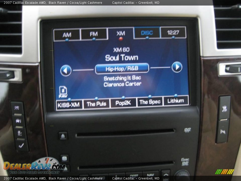 2007 Cadillac Escalade AWD Black Raven / Cocoa/Light Cashmere Photo #17