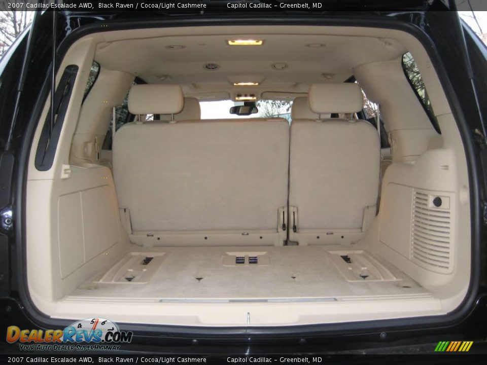 2007 Cadillac Escalade AWD Black Raven / Cocoa/Light Cashmere Photo #23