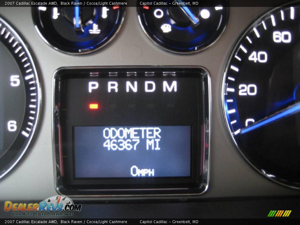 2007 Cadillac Escalade AWD Black Raven / Cocoa/Light Cashmere Photo #24
