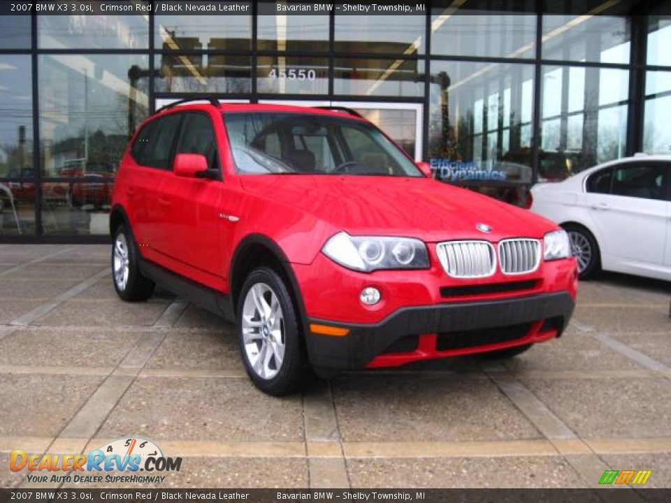 2007 BMW X3 3.0si Crimson Red / Black Nevada Leather Photo #1