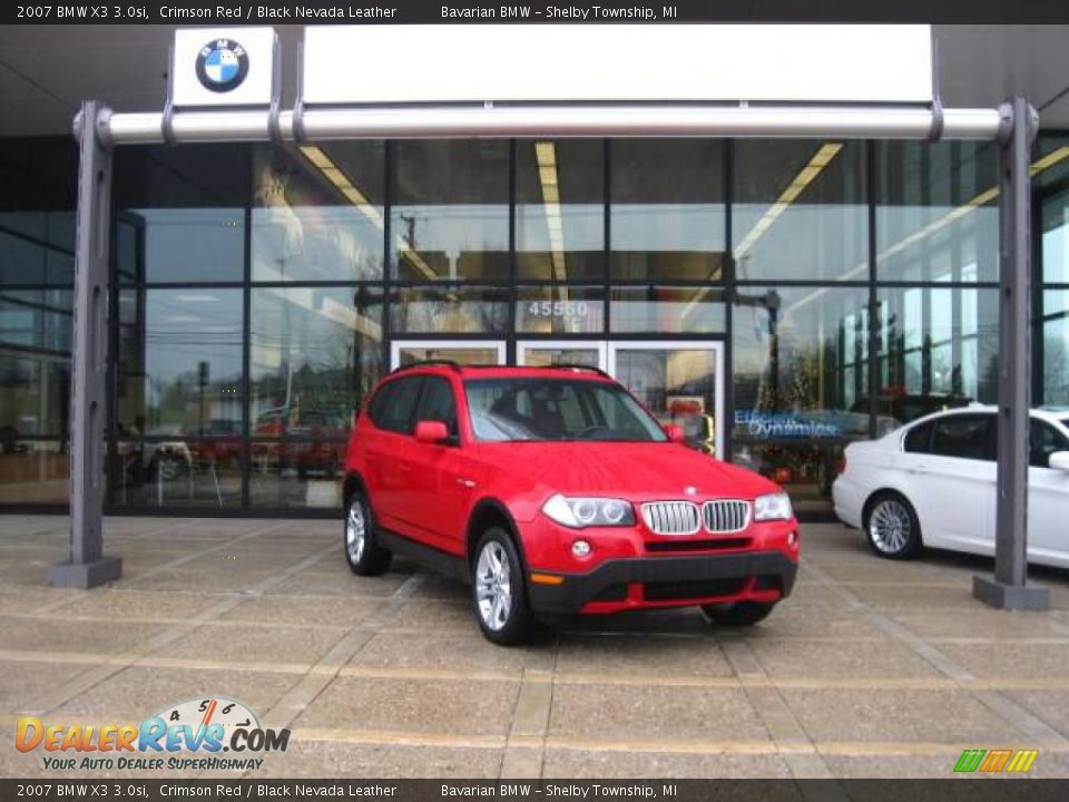 2007 BMW X3 3.0si Crimson Red / Black Nevada Leather Photo #2