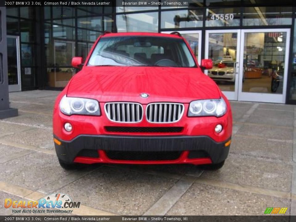 2007 BMW X3 3.0si Crimson Red / Black Nevada Leather Photo #3