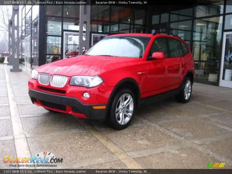 2007 BMW X3 3.0si Crimson Red / Black Nevada Leather Photo #4